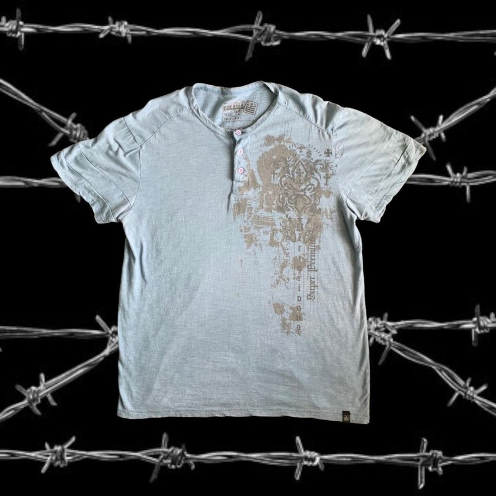 machine blue mallgoth T-shirt
